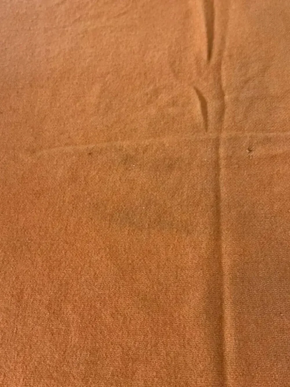 Unbranded Wool Blanket Peach Color Ruffle Trim 63x 85